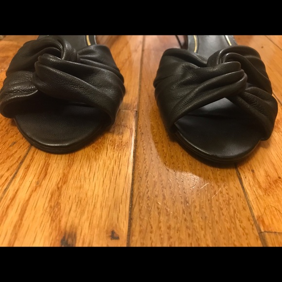 Ralph Lauren MIREYA Leather Ankle Strap Wedge 6 - Picture 2 of 8